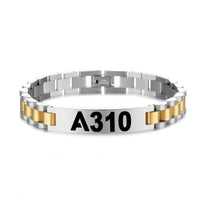 Thumbnail for A310 Flat Text Designed Stainless Steel Chain Bracelets