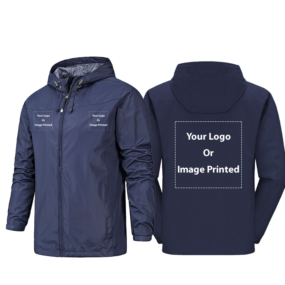Custom 3 LOGOS Rain Jackets & Windbreakers