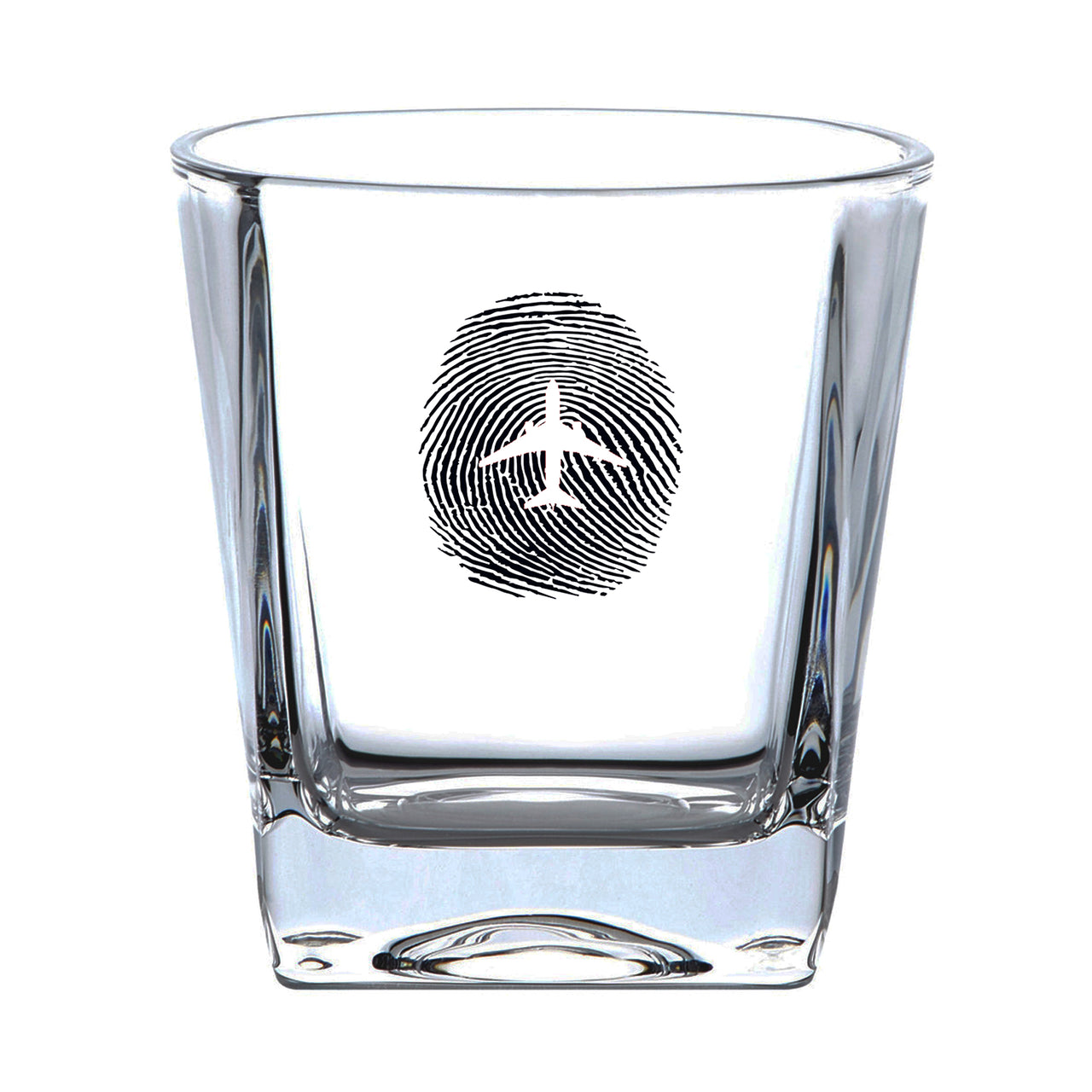 Aviation Finger Print Designed Whiskey Glass
