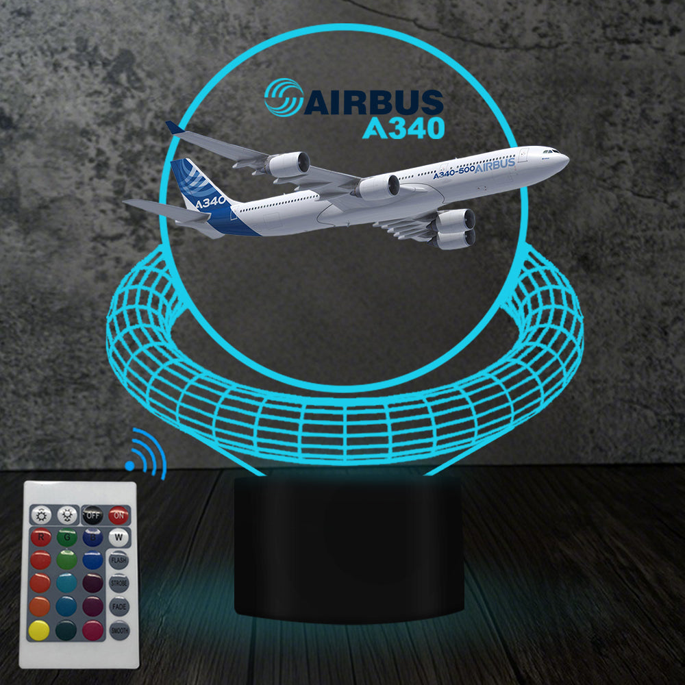 Airbus A340 Designed 3D Lamp