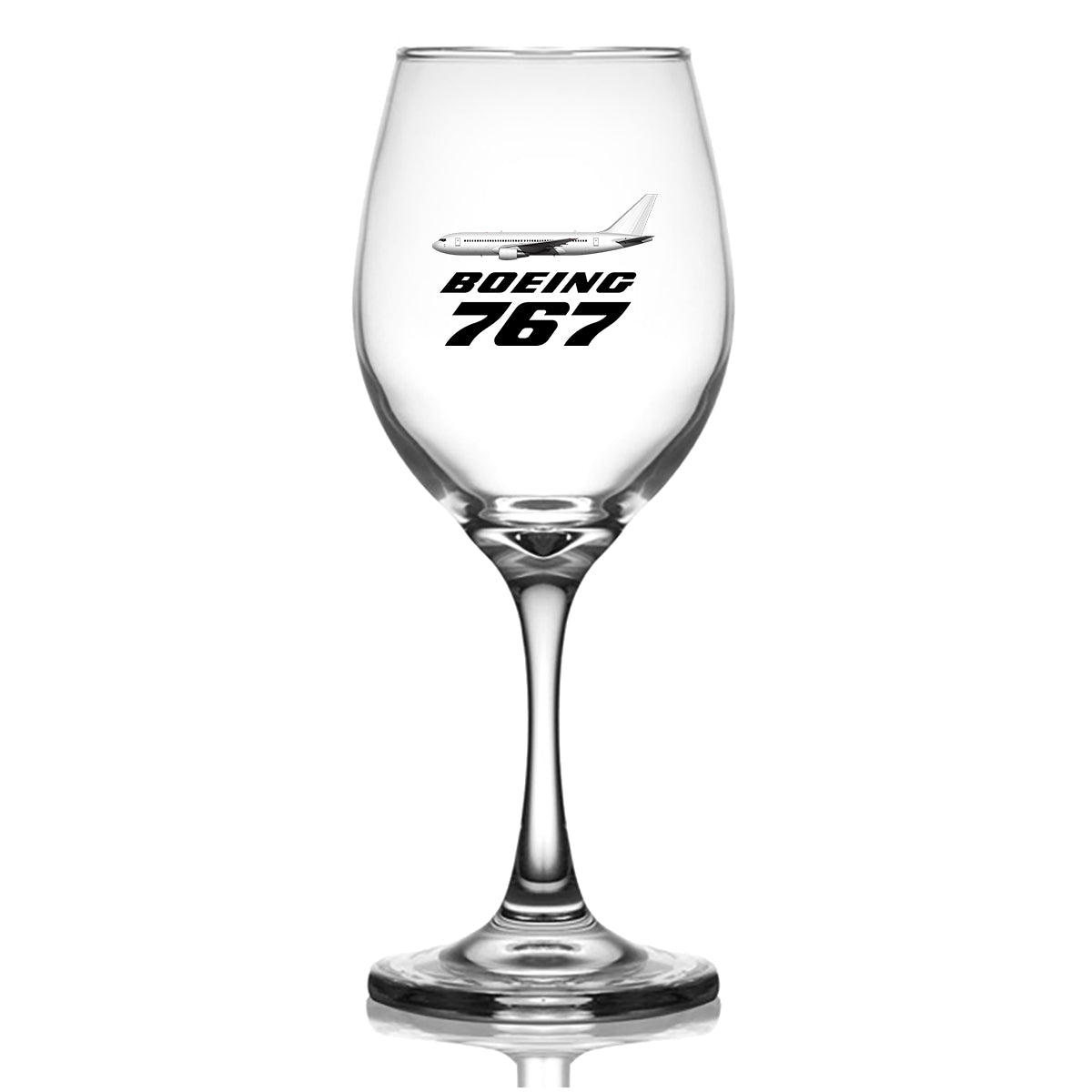 The Boeing 767 Designed Wine Glasses
