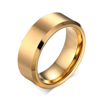 Thumbnail for Your Custom Design Text Design  Men's Pure Tungsten Gold Ring