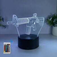 Thumbnail for 3D Submachine Gun Modeling Designed Night Lamp