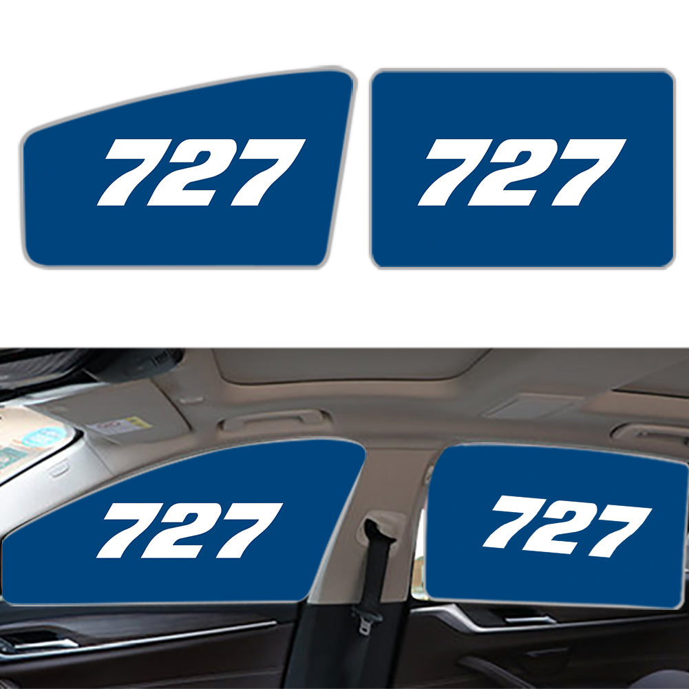727 Flat Text Designed Car Sun Shade (Side window)