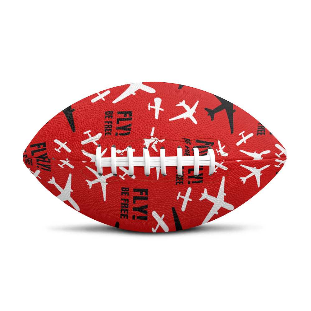 Fly Be Free Red Designed Rugby