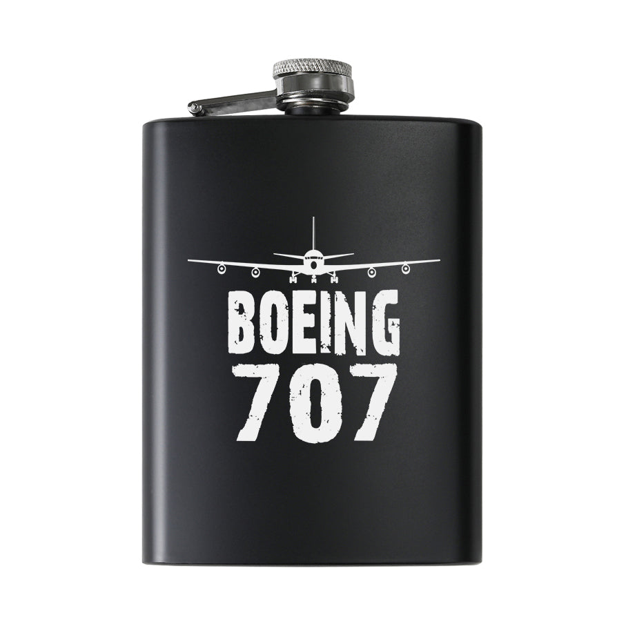Boeing 707 & Plane Designed Stainless Steel Hip Flasks