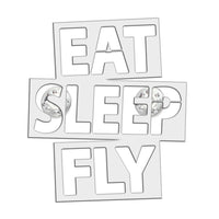 Thumbnail for Eat Sleep Fly Designed Hollow Pins
