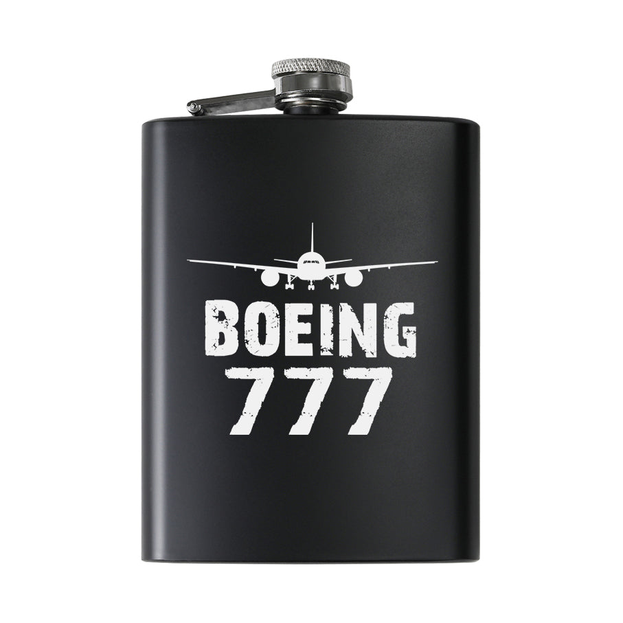 Boeing 777 & Plane Designed Stainless Steel Hip Flasks