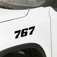 Thumbnail for 767 Flat Text Designed Car Sticker