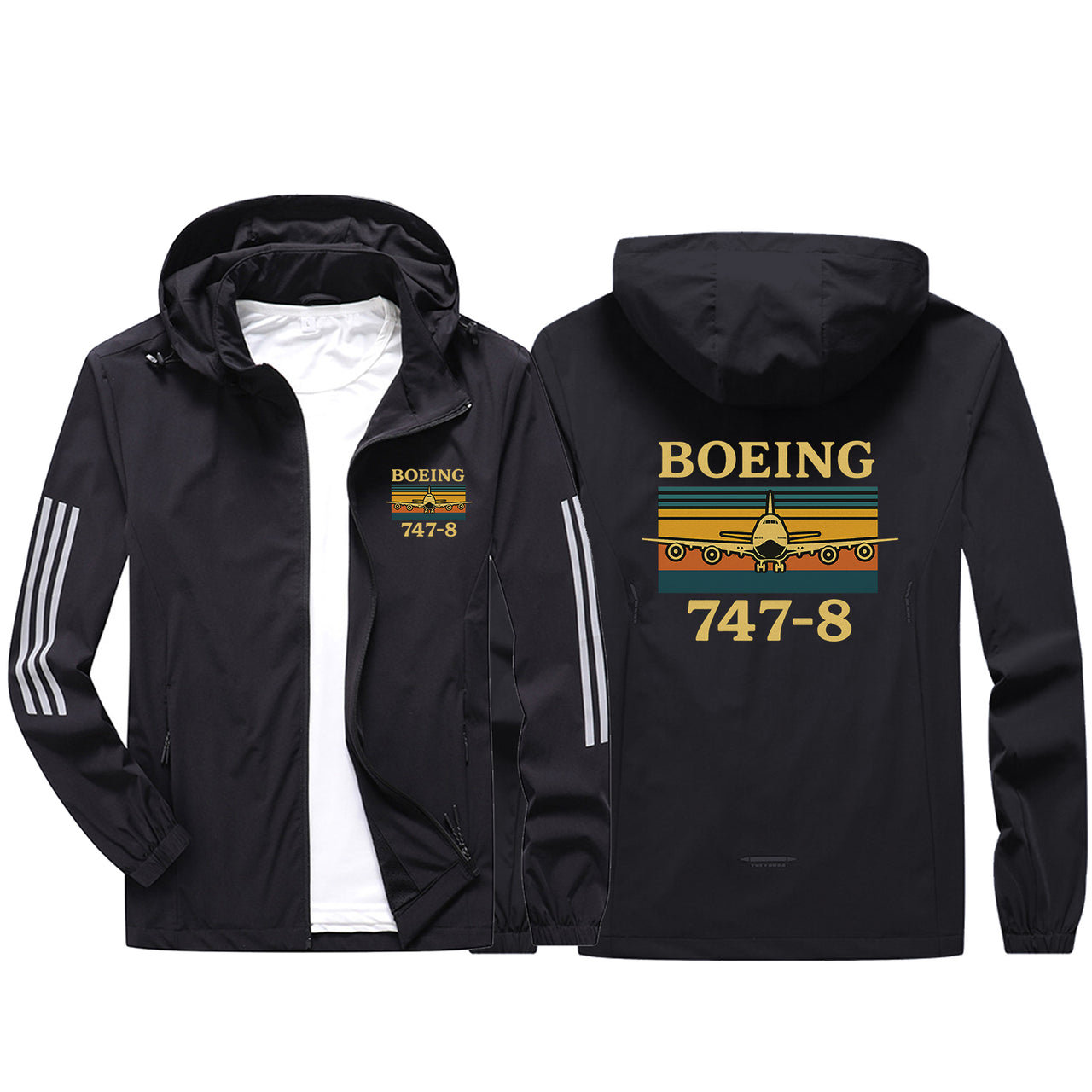 Retro Boeign 747-8 Design Sport & Running Jackets