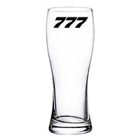 Thumbnail for 777 Flat Text Designed Pilsner Beer Glasses