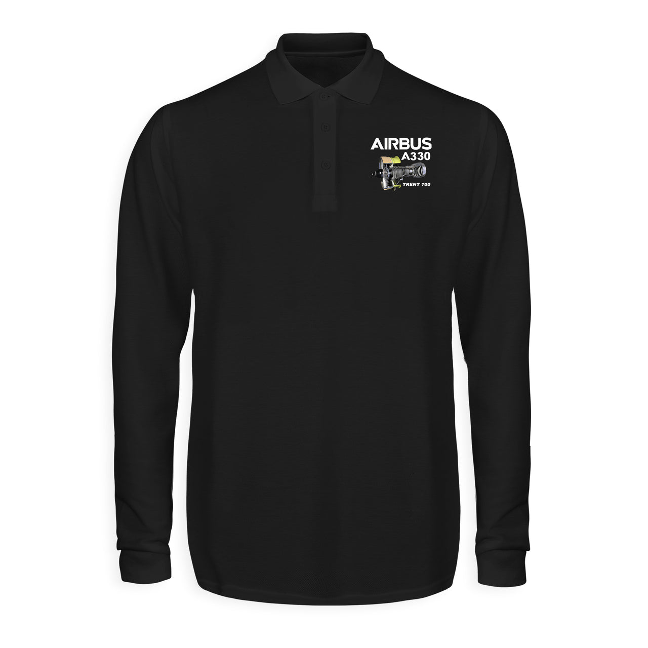 Airbus A330 & Trent 700 Engine Designed Long Sleeve Polo T-Shirts