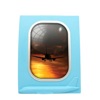 Thumbnail for Beautiful Aircraft Landing at Sunset Designed Airplane Window Photo Frame