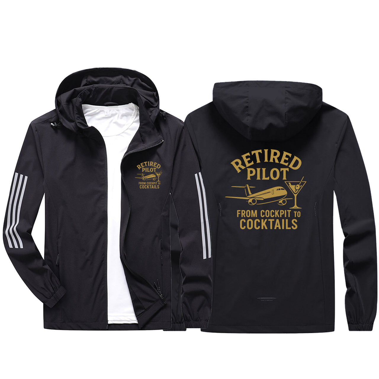 Retired Pilot & Coctails Design Sport & Running Jackets