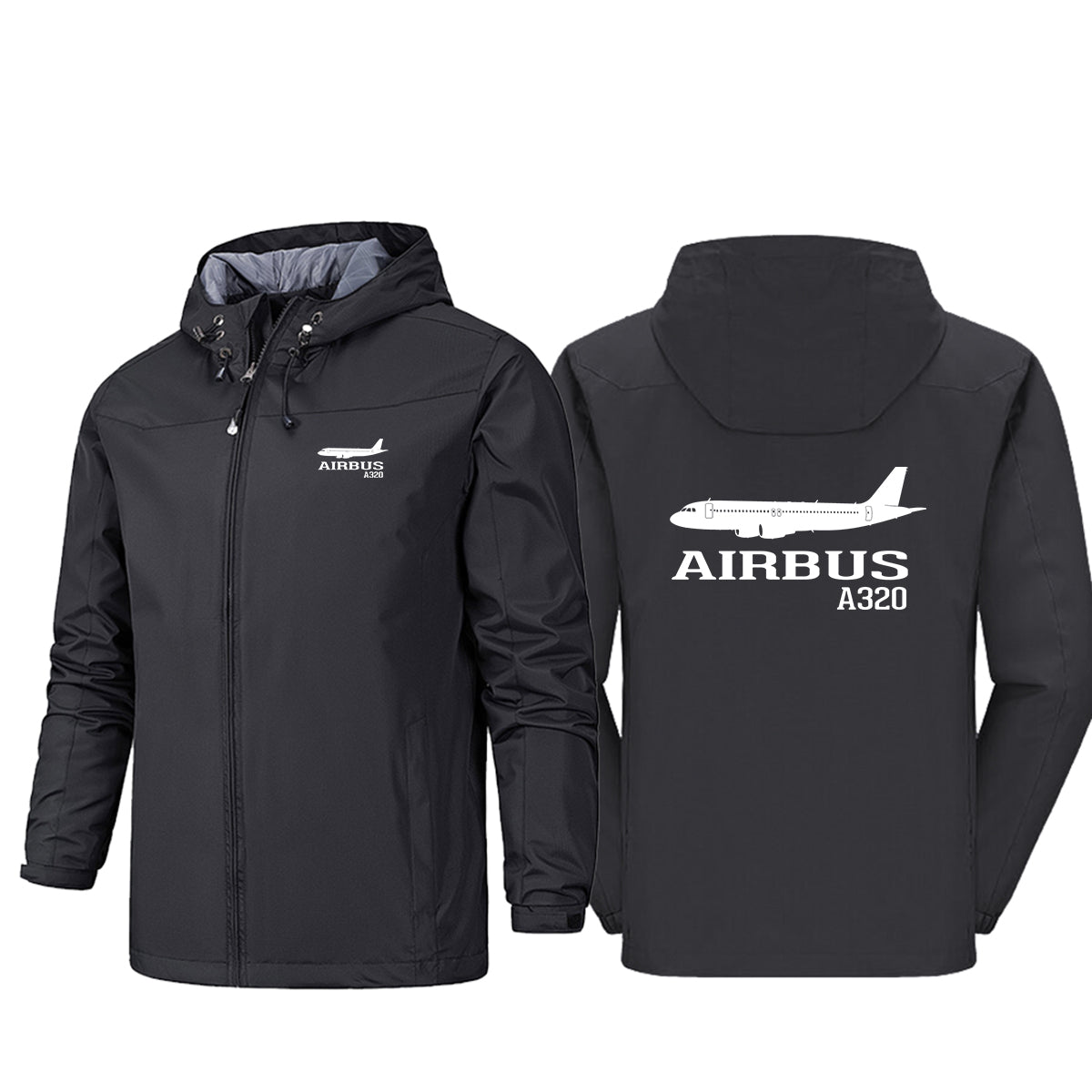 Airbus A320 Printed Designed Rain Jackets & Windbreakers
