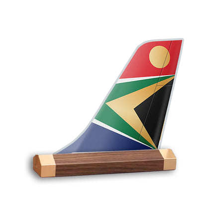 South African Airways Tail Logo Desk Models aviation design on premium acrylic and metal 3D airplane tail craft.