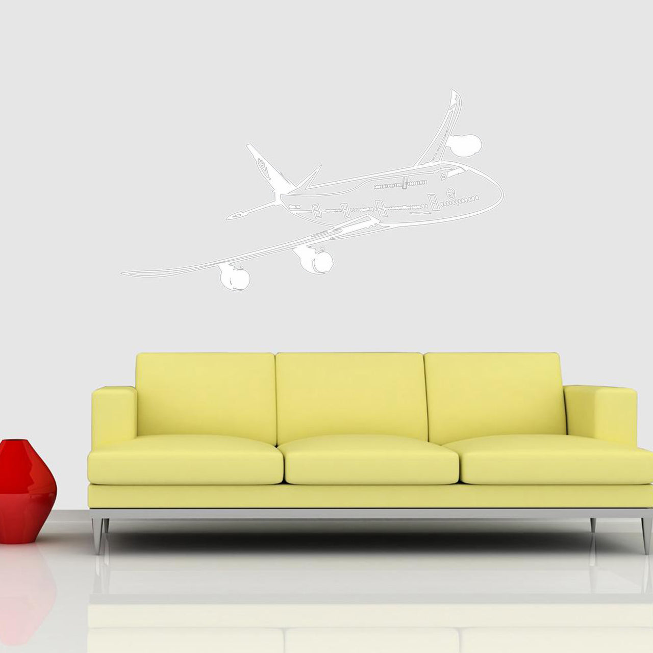 Cruising Beautiful Boeing 747 Designed Wall Sticker