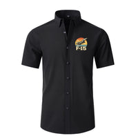 Thumbnail for Retro Fighter Jet F15 Designed Short Sleeve Shirts