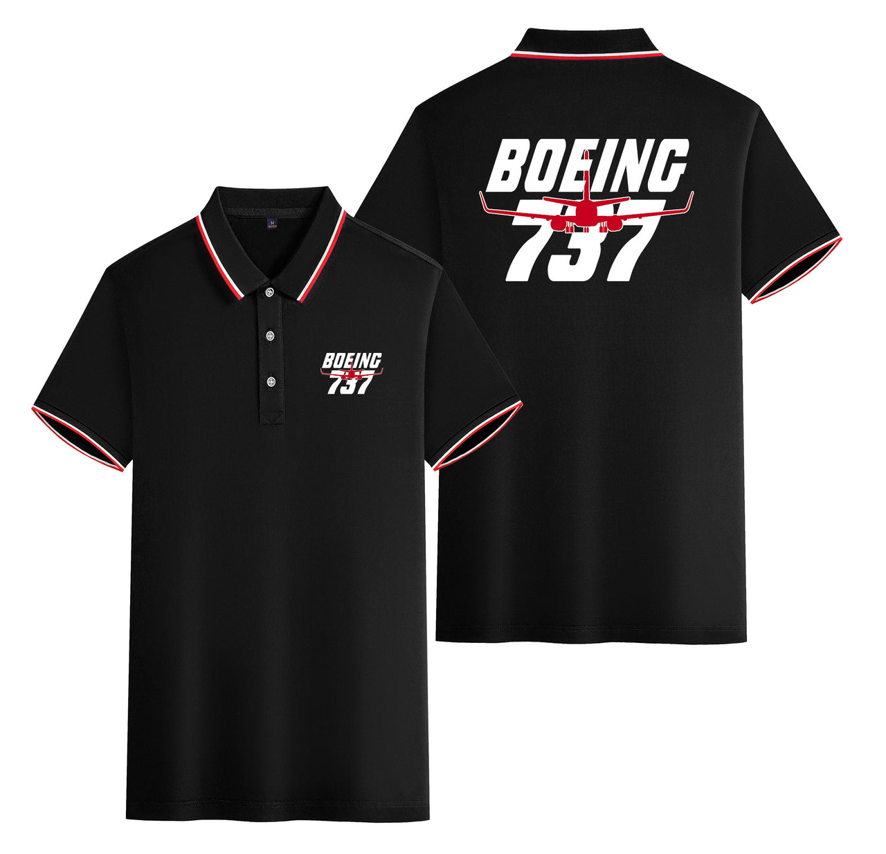 Amazing Boeing 737 Designed Stylish Polo T-Shirts (Double-Side)