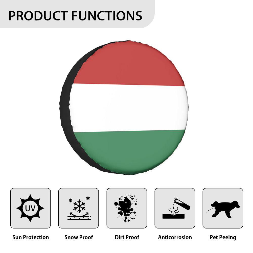 Hungary Flag Designed Tire Cover Cases