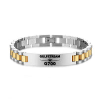 Thumbnail for Amazing Gulfstream G700 Designed Stainless Steel Chain Bracelets
