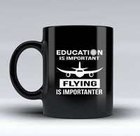 Thumbnail for Flying is Importanter Designed Black Mugs