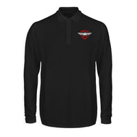 Thumbnail for Born To Fly Designed Designed Long Sleeve Polo T-Shirts
