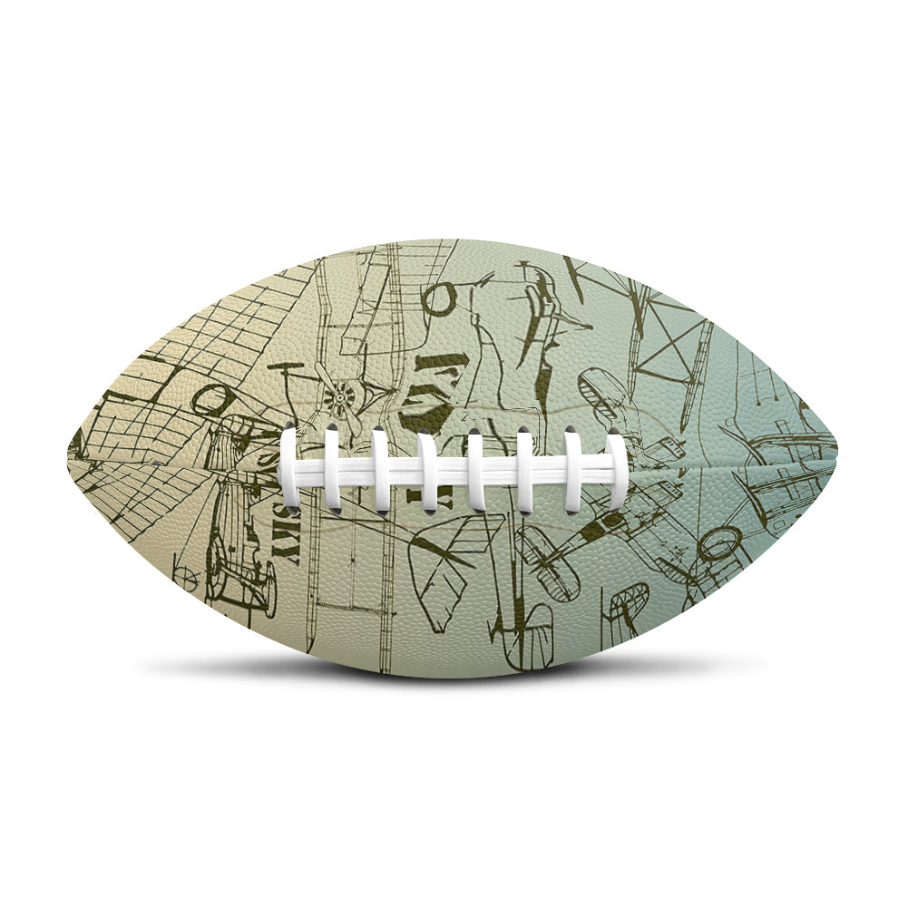 Retro Airplanes & Text Designed Rugby