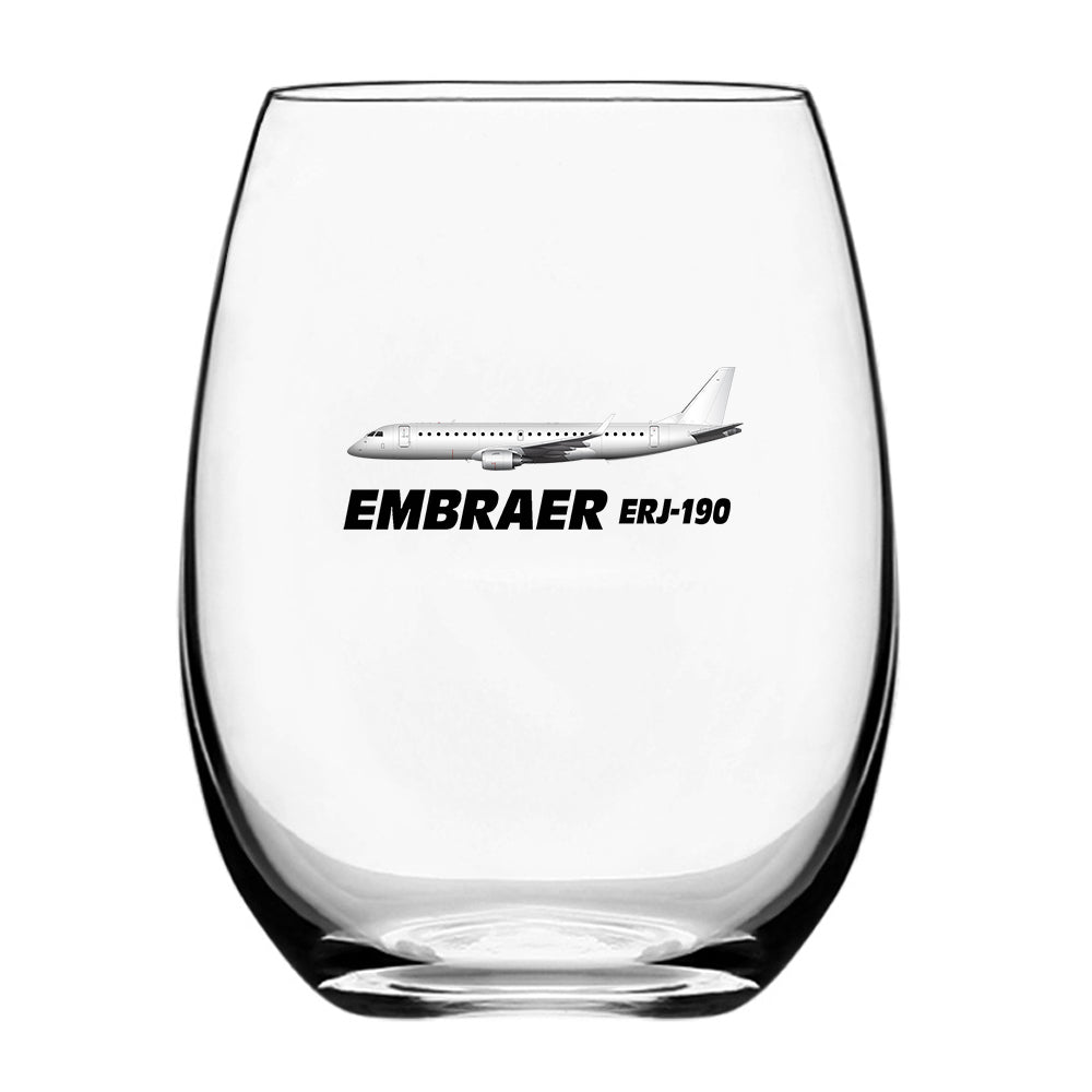 The Embraer ERJ-190 Designed Water & Drink Glasses