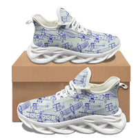 Thumbnail for Amazing Drawings of Old Aircrafts Designed Sports Running Jogging Shoes