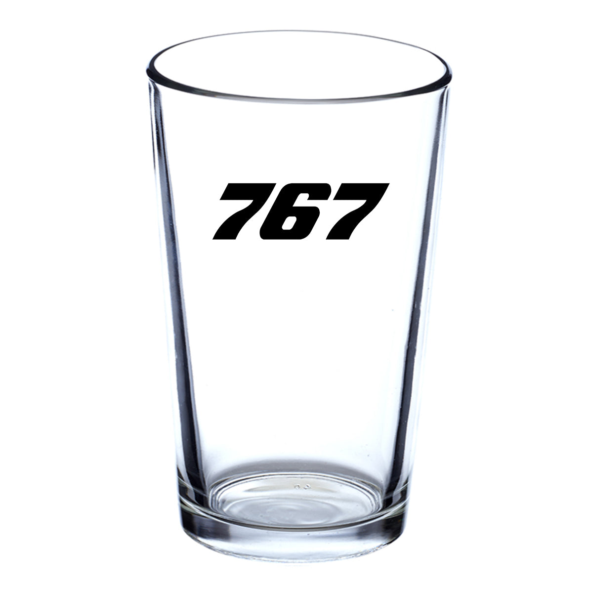 767 Flat Text Designed Beer & Water Glasses