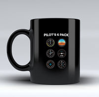 Thumbnail for Pilot's 6 Pack Designed Black Mugs