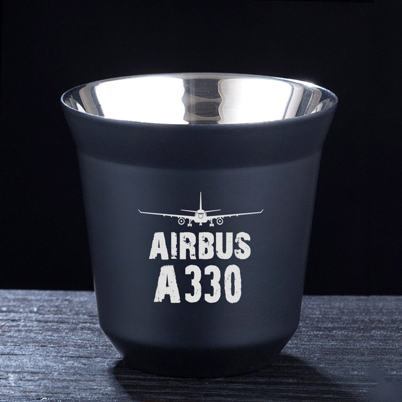 Airbus A330 & Plane Designed Double Wall Stainless Steel Coffee Mugs
