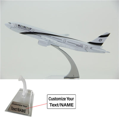 El Al Israel Airways Boeing 777 Airplane Model (16CM) aviation themed 16-18cm scale model aircraft, diecast metal.