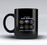 Thumbnail for The Only Six Pack I Will Ever Need Designed Black Mugs