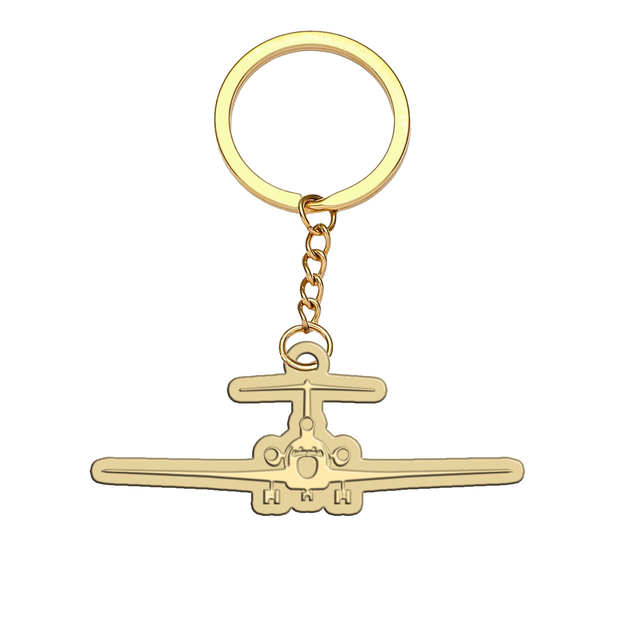 Boeing 737 Silhouette Designed Hollow Key Chains