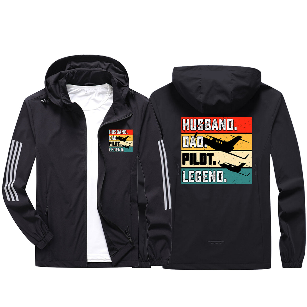 Husband & Dad & Pilot & Legend Sport & Running Jackets