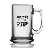 Thumbnail for Future Pilot Designed Beer Glass with Holder