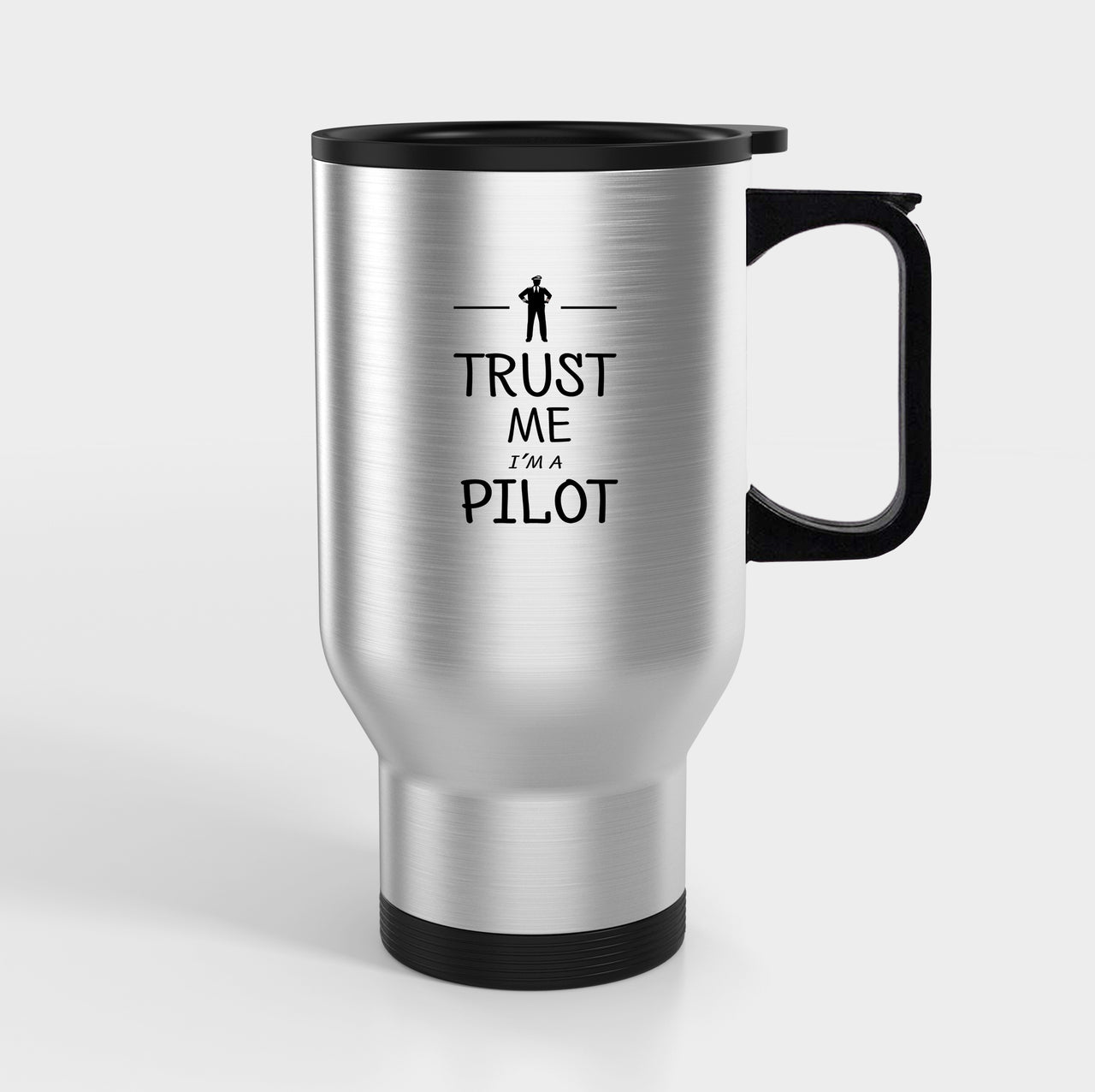 Trust Me I'm a Pilot Designed Travel Mugs (With Holder)