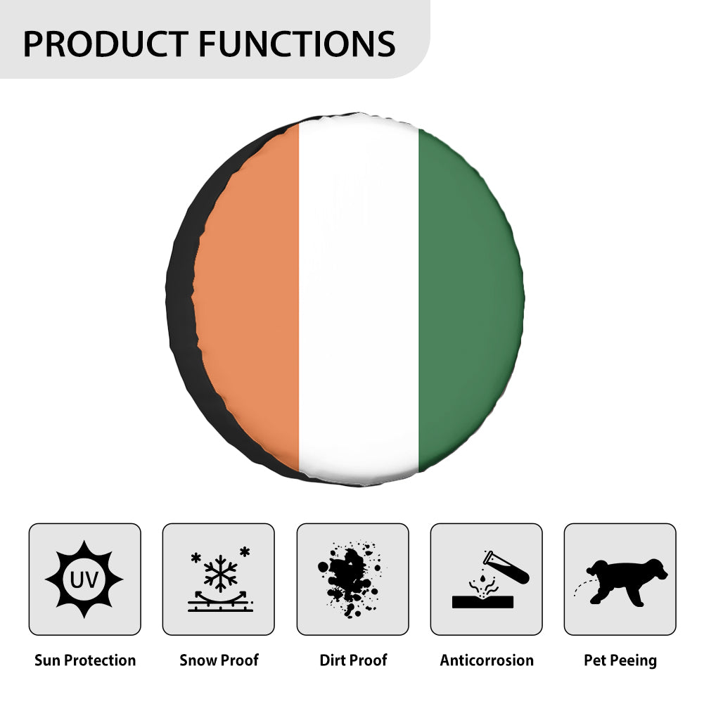 Cote d'Ivoire Flag Designed Tire Cover Cases