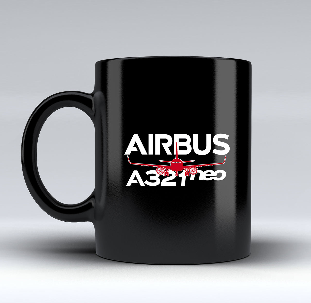 Amazing Airbus A321neo Designed Black Mugs