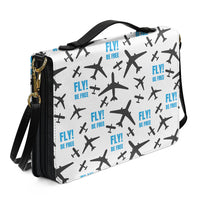 Thumbnail for Fly Be Free White 2 Designed PU Accessories Bags Strap Style