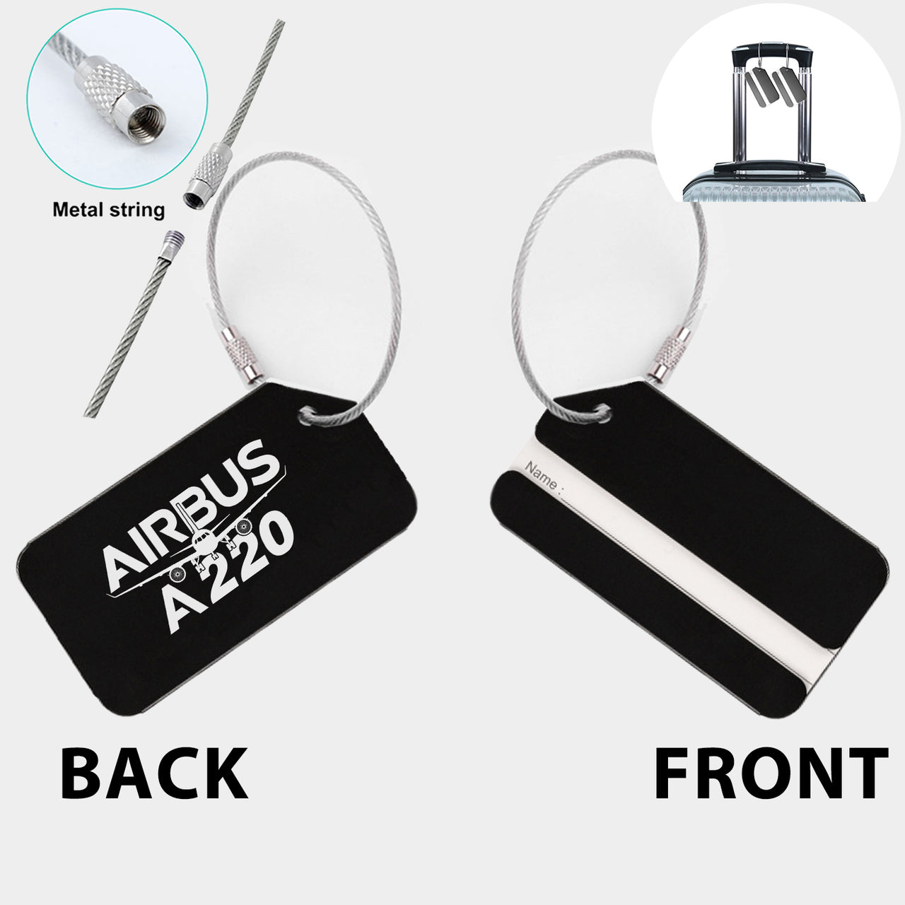 Amazing Airbus A220 Designed Fashion Metal Luggage Tags