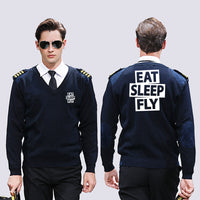 Thumbnail for Eat Sleep Fly Designed Wool Pilot Sweaters