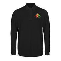 Thumbnail for Colourful 3 Airplanes Designed Long Sleeve Polo T-Shirts