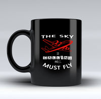 Thumbnail for The Sky is Calling and I Must Fly Designed Black Mugs