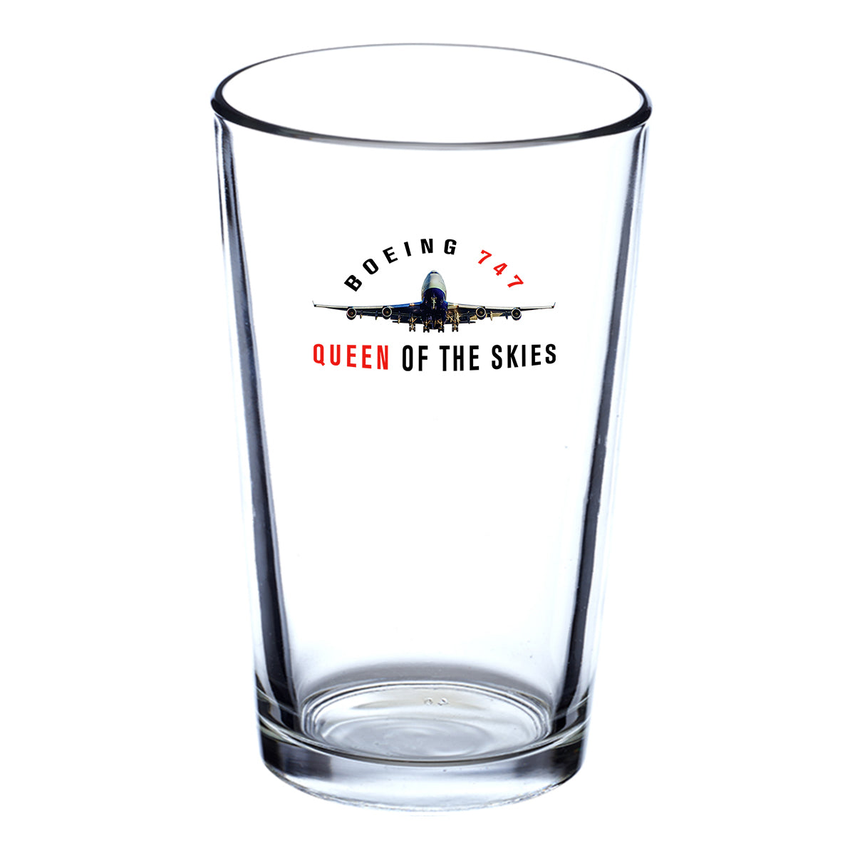 Boeing 747 Queen of the Skies Designed Beer & Water Glasses