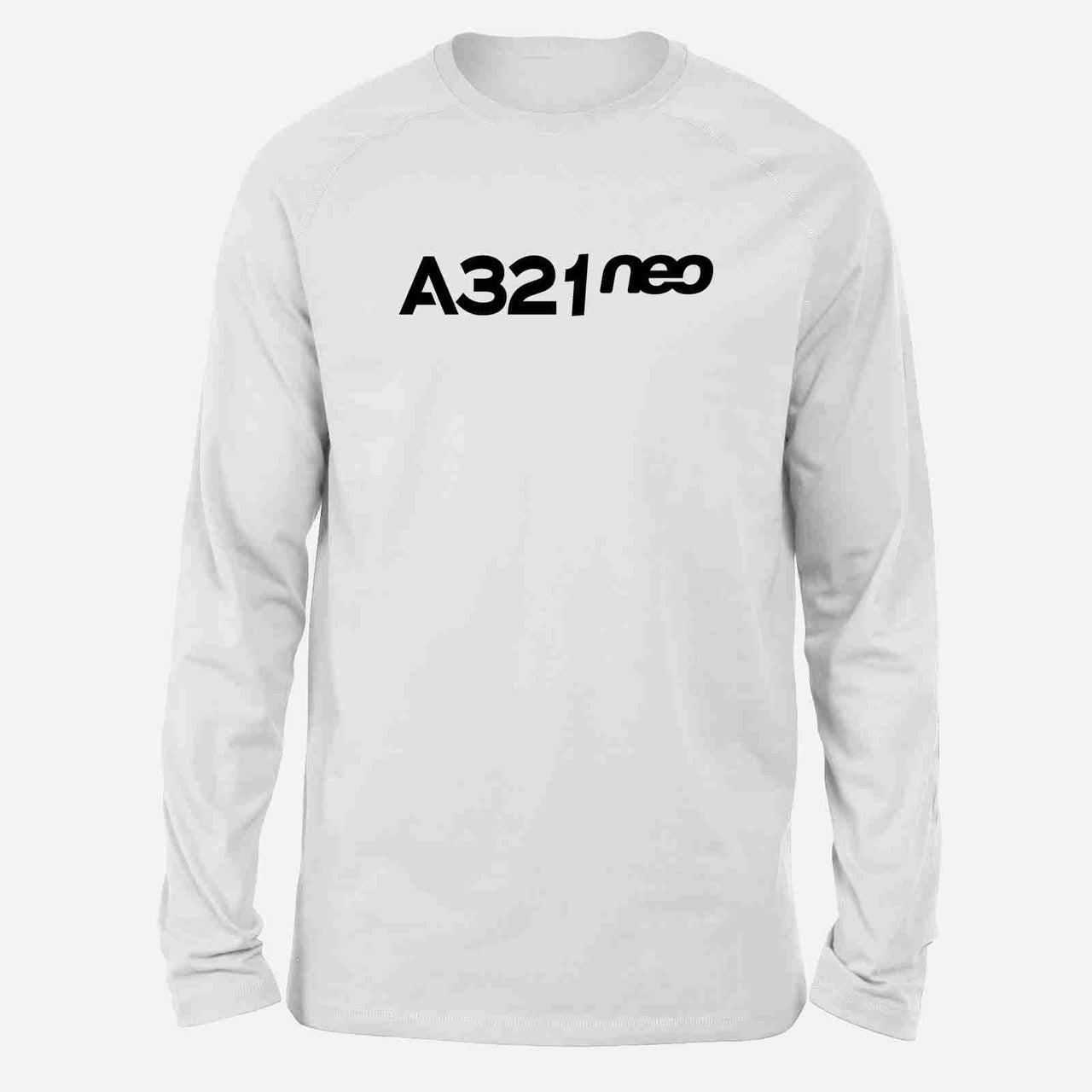A321neo & Text Designed Long-Sleeve T-Shirts