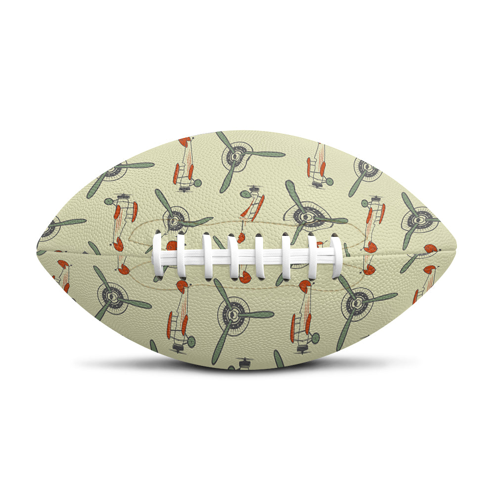 Vintage Old Airplane Designed Rugby