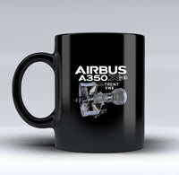 Thumbnail for Airbus A350 & Trent Wxb Engine Designed Black Mugs